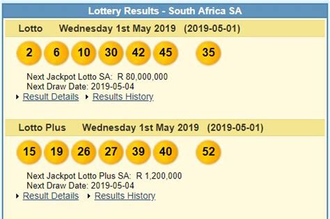 lotto sa results history